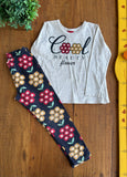 Conjunto Infantil Camiseta e Legging Beauty Kyly TAM 4 Anos