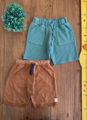 Kit 2 Bermudas Moletom Milon TAM 8 Anos
