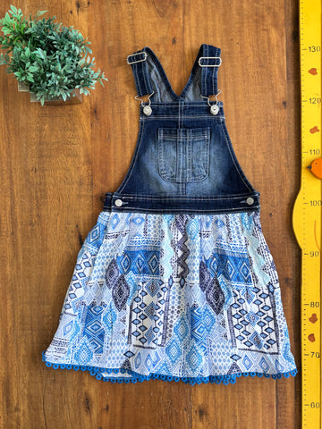 Vestido Jardineira Infantil Jordache TAM 6 Anos