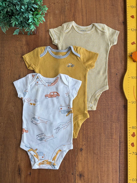 Kit 3 Body Carter's Cachorrinho TAM 3 Meses