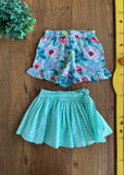 Kit Saia Xadrez Infantil Carter's e Shorts Cotton On TAM 2 Anos