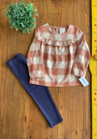 Conjunto Infantil Carter's bata Flanela e Legging Novo com Etiquetas  TAM 4 Anos 89,90