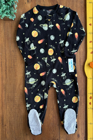 Macacão Fleece Carter’s Novo Infantil Planetas TAM 4 Anos
