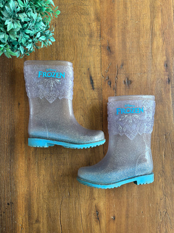 Bota infantil Galocha Grendene Frozen Azul TAM 26-27