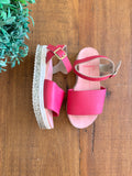Sandália Infantil Molekinha Fun Flatform Glitter Metalizado Rosa TAM 26