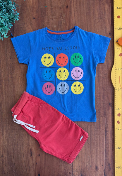 Conjunto Infantil BugBee Camiseta e Shorts TAM 8 Anos