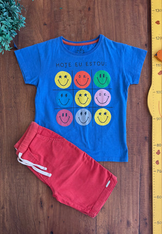Conjunto Infantil BugBee Camiseta e Shorts TAM 8 Anos
