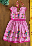 Vestido Festa Junina Caipira luxo Infantil Borboletinha Kids TAM 10 Anos