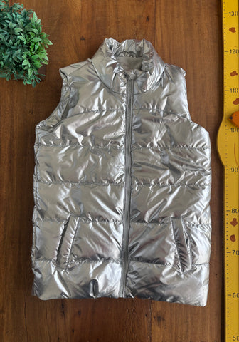 Colete Infantil Prata Quentinho Fuzarka TAM 11/12 Anos 146 cm