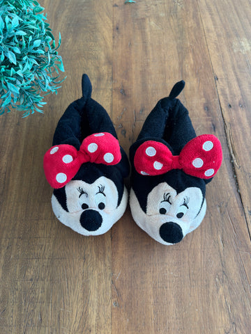 Pantufa infantil Preta Minnie Disney TAM 28/29