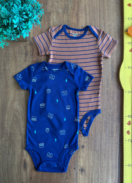 Conjunto Body Carter’s Bebê Azul Novo TAM 24 Meses