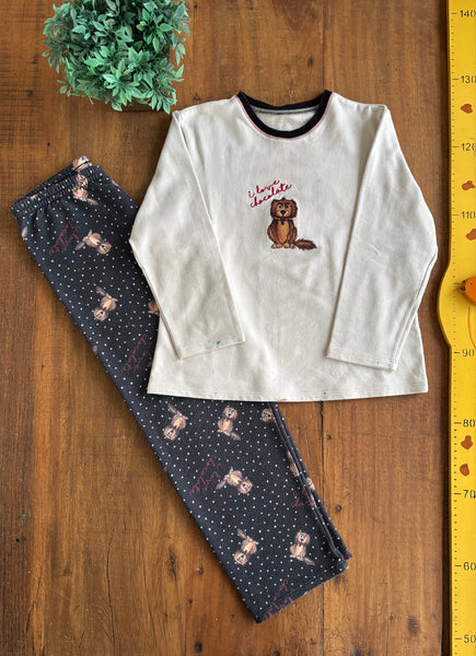 Pijama infantil Inverno Recco Cachorro TAM 8 Anos
