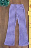 Calça Flare de Malha Canelada Lilas TAM 9 Anos