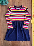 Vestido Infantil GAP Manga Longa Listrado TAM 8 Anos