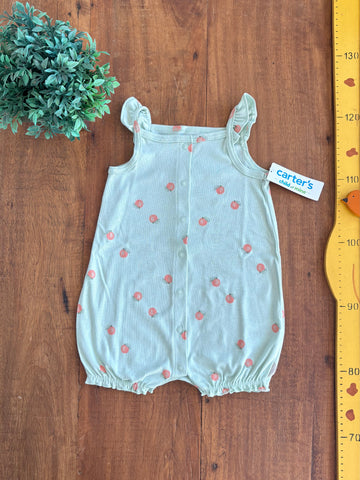 Romper Infantil Carter's Verde Frutas Novo TAM 18 Meses