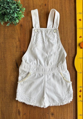 Jardineira Infantil Miss TRM Bordada TAM 12 Anos