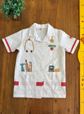 Jaleco Infantil Doutora - Medica Fecho Velcro TAM 6- 8 Anos