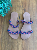 Chinelo Fofo Cinza e Rosa TAM 32