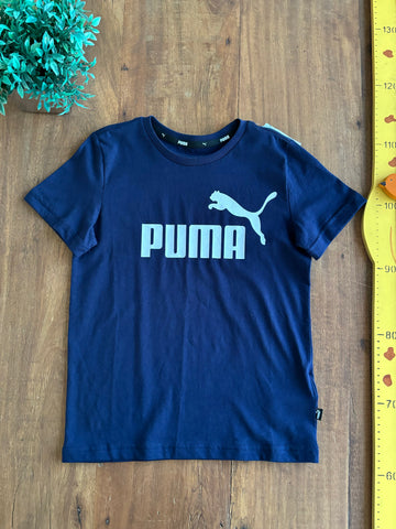 Camiseta Infantil Puma Azul Nova TAM 9/10 Anos