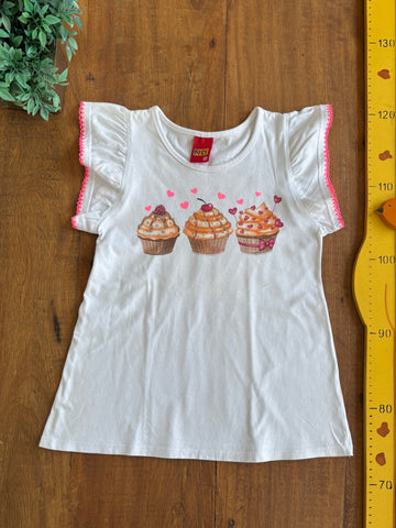 Camiseta Kyly Infantil Cup Cake TAM 8 Anos