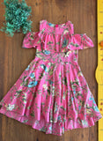 Vestido Paola Bimbi Infantil Rosa Florido TAM 6 Anos