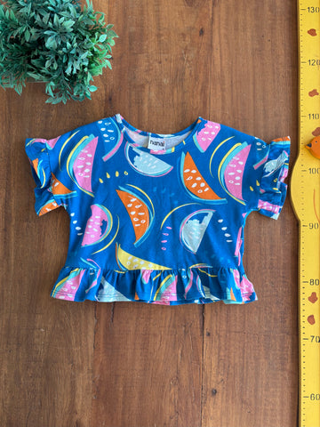 Camiseta Cropped Infantil Nanai TAM 6 Anos