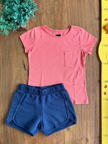 Conjunto Marisol Camiseta e Shorts Moletom TAM 10 Anos