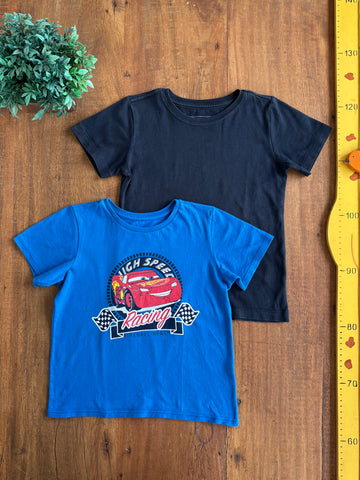 Kit 2 Camisetas Disney Carros TAM 3 Anos