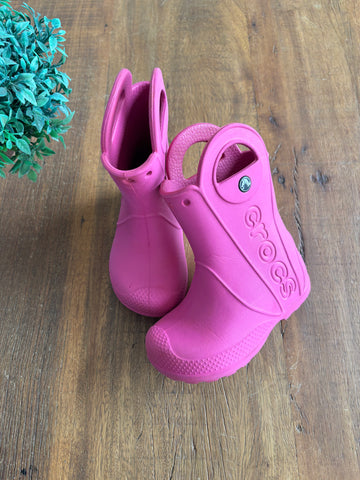 Bota infantil Galocha Crocs Rosa TAM 26 (C8)