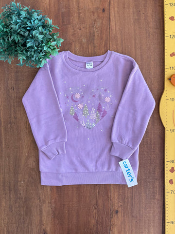 Blusa Moletom Infantil Carter's Bordado Coracao Novo TAM 3 Anos