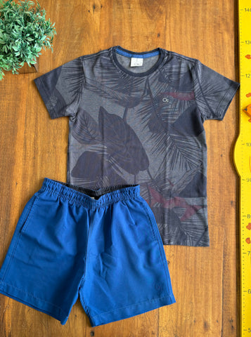 Conjunto Camiseta e Bermuda Ogochi Kids TAM 10 Anos