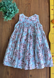 Vestido Festa Forro Azul Floral Kopela TAM 3 Anos