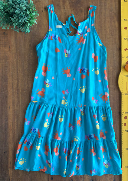 Vestido Infantil Ópera Kids Azul TAM 12/13 Anos