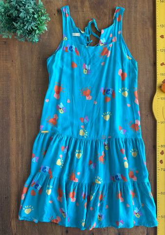 Vestido Infantil Ópera Kids Azul TAM 12/13 Anos
