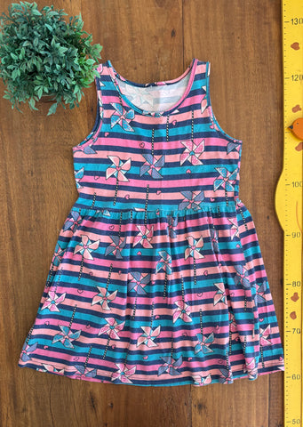 Vestido Infantil Listras TAM 8 Anos