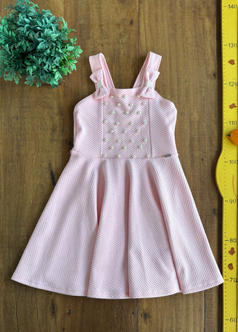 Vestido Festa Infantil Perolas Kukiê TAM 6 Anos