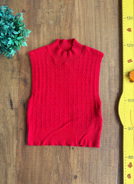 Blusa Gola Alta Tricot Cropped BlueSteel TAM 12 Anos