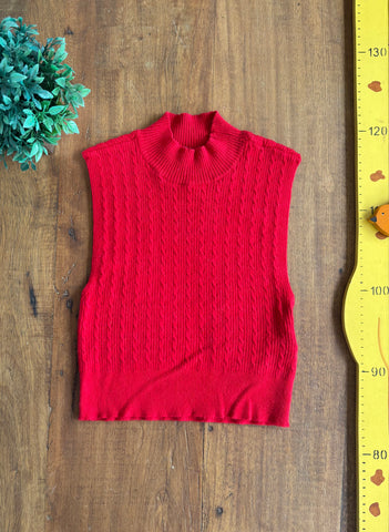 Blusa Gola Alta Tricot Cropped BlueSteel TAM 12 Anos