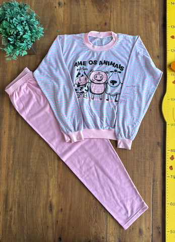 Pijama Infantil Inverno Carolina Confecções TAM 8 Anos