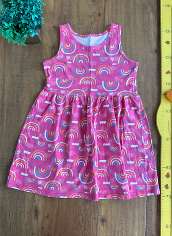 Vestido Infantil Arco Iris TAM 8 Anos