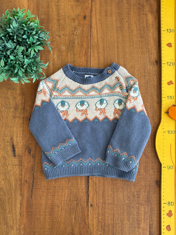 Blusa Tricot Inverno Mot D'enfants TAM 18 Meses