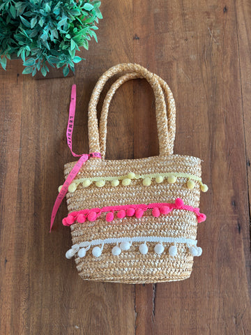Bolsa de Palha Decorada Accessories TAm 18 X 22 cm sem a alça
