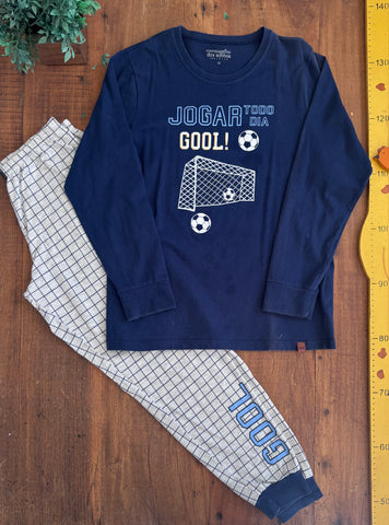 Pijama Infantil Mensageiro dos Sonhos Futebol TAM 12 Anos
