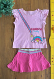 Conjunto Camiseta e Shorts Saia Candy Class TAM 8 Anos