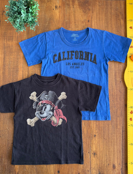 Kit 2 Camisetas Mickey Disney TAM 10 Anos