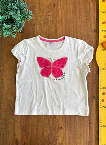Camiseta Plii Borboleta Brilho TAM 10 Anos