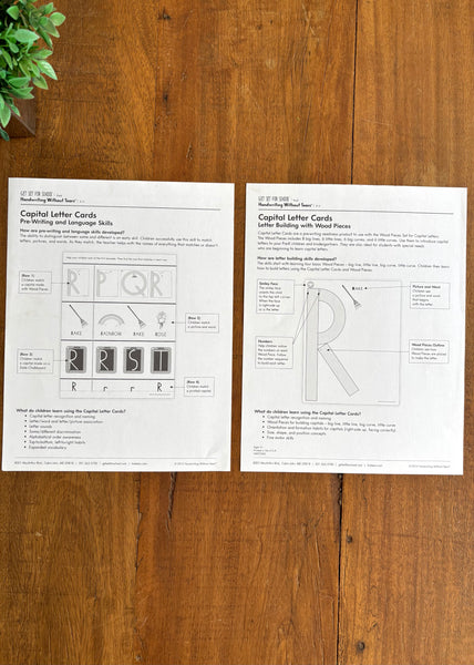 Cartões com Letras Maiúsculas para aprendizagem (em ingles)