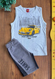 Conjunto Kyly Infantil Camiseta e Shorts Moletom TAM 8 Anos