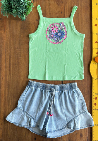 Conjunto Infantil Feminino Flores Momi TAM 16 Anos