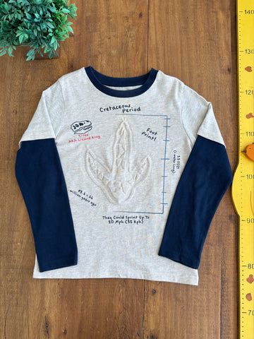 Camiseta Infantil Garanimals Dinossauro TAM 7 Anos